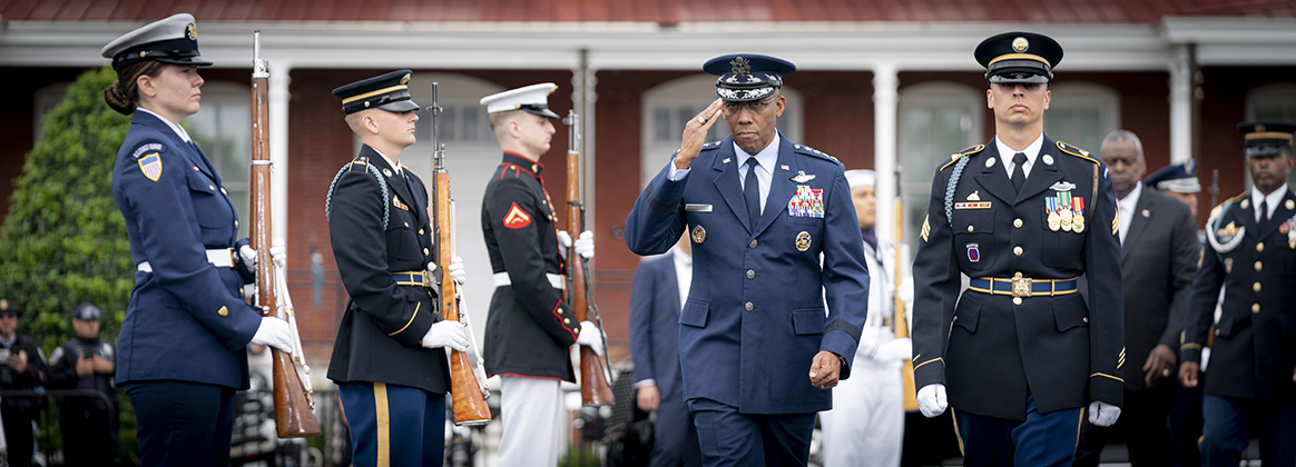 21st CJCS Gen. Charles Q. Brown, Jr. Attends Armed Forces Hail