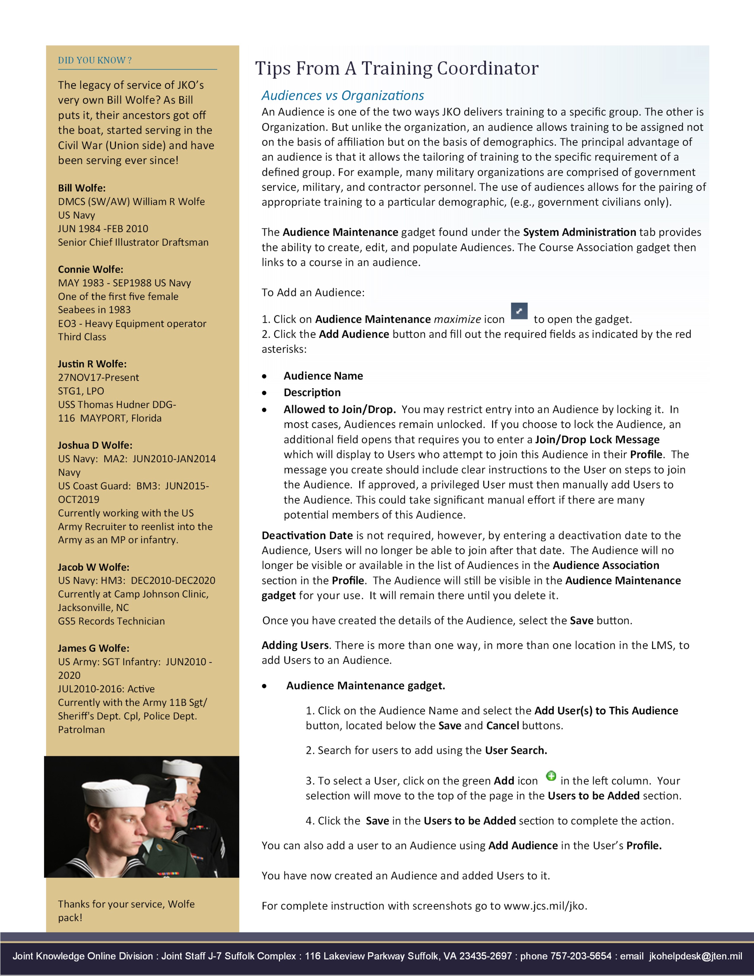 Latest News Articles Newsletter Joint Knowledge Online JKO