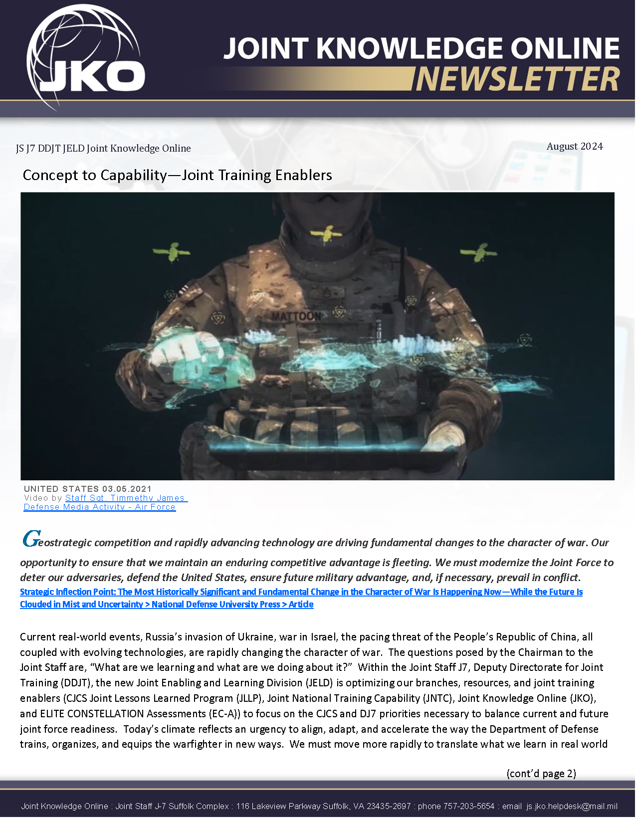 About Joint Knowledge Online JKO Training Education